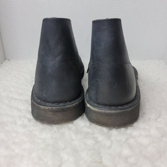 Clarks Original Chukka Desert  Boots Mens Size 8.5 Black Beeswax Leather - Picture 4 of 10